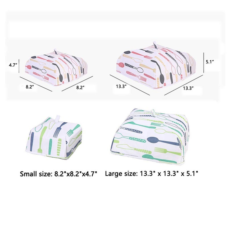 HinchJone Insulated Food Covers 4 Pieces Foldable Cover for Food Collapsible Food Tent Kitchen Restaurant Picnic - Image 5